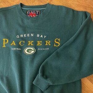 Vintage 90s Galt Sand Green Bay Packers Large Crewneck Heavyweight Sweatshirt